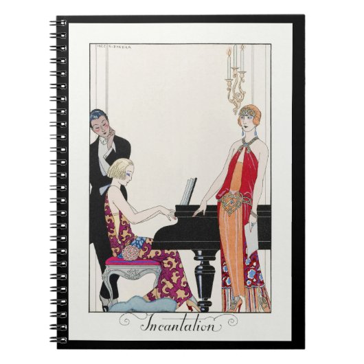 George Barbier Vintag Fashion Notizblock (Vorderseite)
