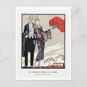 George Barbier Vintag Fashion Postcard Postkarte