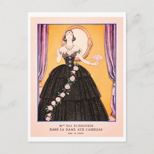George Barbier Vintag Fashion Postcard Postkarte (Vorderseite)
