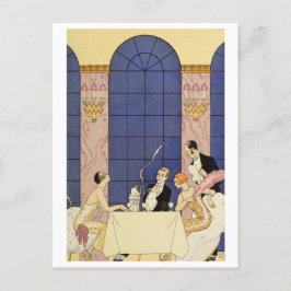 George Barbier Vintag Fashion Postcard Postkarte