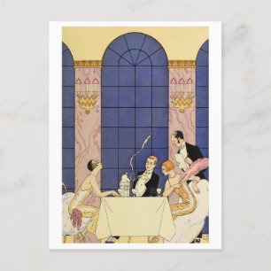 George Barbier Vintag Fashion Postcard Postkarte