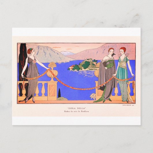 George Barbier Vintag Postcard Postkarte (Vorderseite)