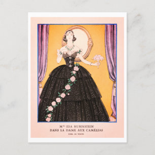 George Barbier Vintage-Mode-Postkarte Postkarte