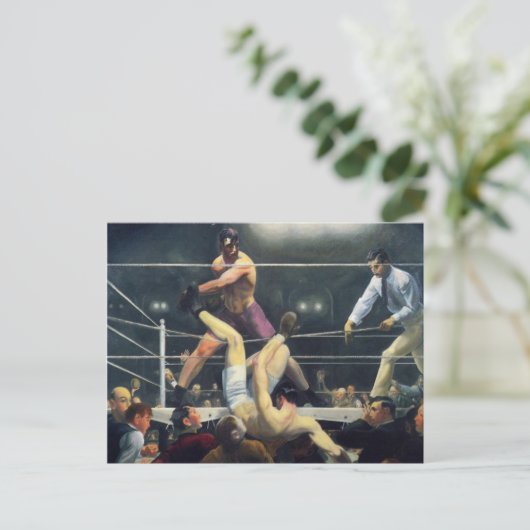 George Bellows Dempsey und Firpo Art of Boxing Postkarte (Stehend Vorderseite)