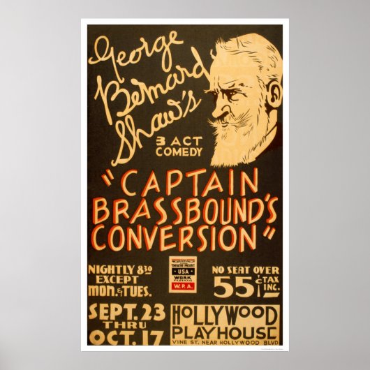 George Bernard Shaw 1938 WPA Poster (Vorne)