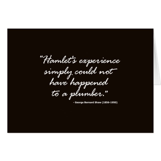 George Bernard Shaw auf Hamlet (Vorderseite (Horizontal))