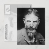 George Bernard Shaw - Portrait Postkarte (Vorne/Hinten)