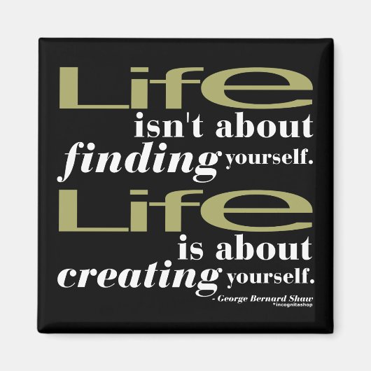 George Bernard Shaw Zitat Magnet (Vorne)