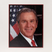 George Bush 43. Präsident Weißes Haus Portrait Puzzle (Vertikal)