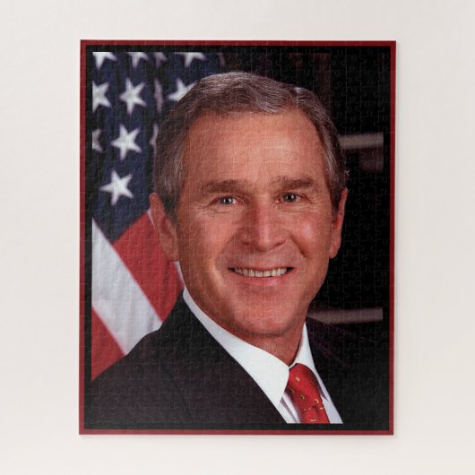George Bush 43. Präsident Weißes Haus Portrait Puzzle (Vertikal)