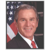 George Bush 43. US-Präsident Foto Aufkleber (Vorderseite)