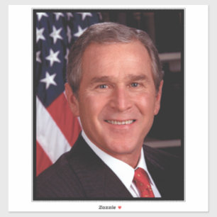 George Bush 43. US-Präsident Foto Aufkleber