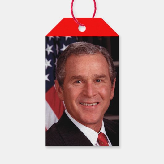 George Bush 43. US-Präsident Foto Geschenkanhänger (Vorderseite)