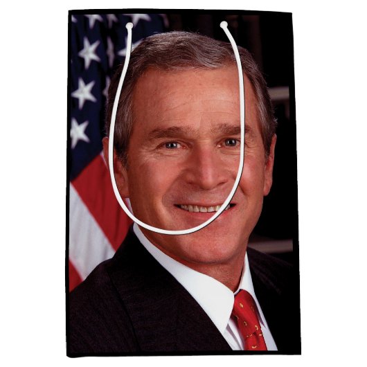 George Bush 43. US-Präsident Foto Mittlere Geschenktüte (Vorderseite)