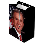 George Bush 43. US-Präsident Foto Mittlere Geschenktüte (Rückseite Schrägansicht)