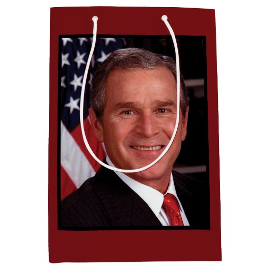 George Bush 43. US-Präsident Foto Mittlere Geschenktüte (Vorderseite)