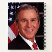 George Bush 43. US-Präsident Foto Notizblock (Rückseite)