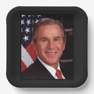 George Bush 43. US-Präsident Foto Pappteller