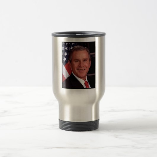 George Bush 43. US-Präsident Foto Reisebecher (Mittel)