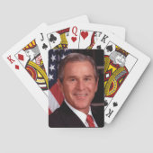 George Bush 43. US-Präsident Foto Spielkarten (Rückseite)