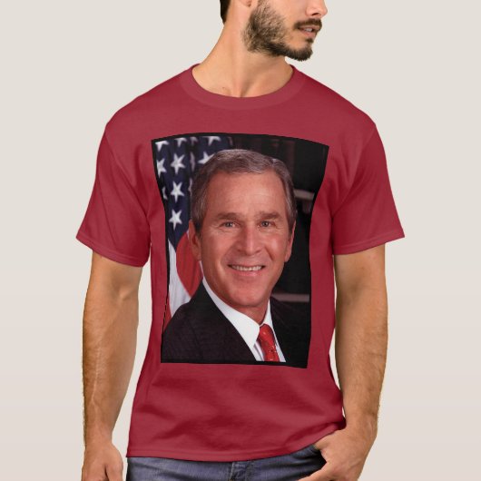 George Bush 43. US-Präsident Foto T-Shirt (Vorderseite)