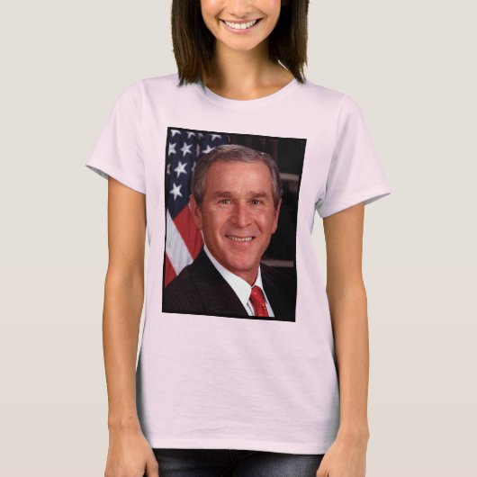 George Bush 43. US-Präsident Foto T-Shirt (Vorderseite)