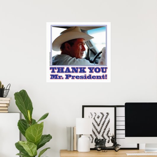 George Bush/Danke! Poster (Heimbüro)