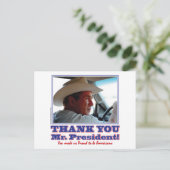 George Bush/Danke! Postkarte (Stehend Vorderseite)