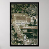 George Bush Intl Airport Houston Satellite Karte Poster (Vorne)