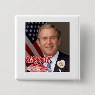 George Bush Valentinstag Button