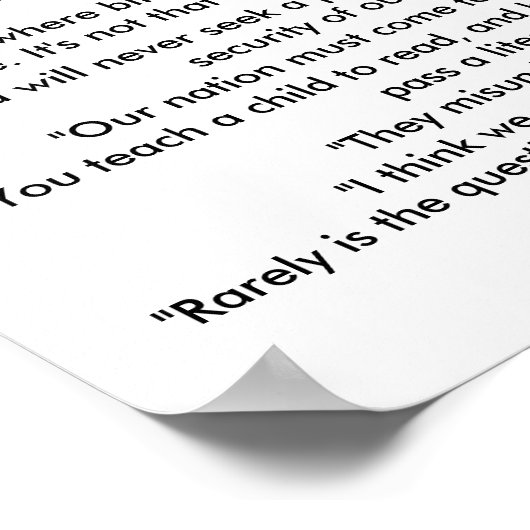 George Bush zitiert Poster (Ecke)