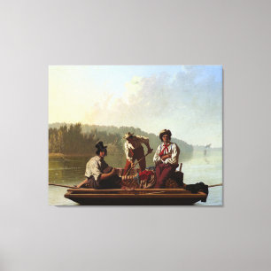 George Caleb Bingham Boatmen auf dem Missouri Leinwanddruck