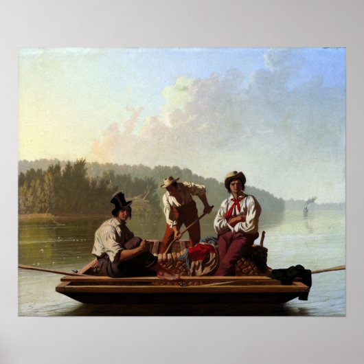 George Caleb Bingham Boatmen auf dem Missouri Poster (Vorne)
