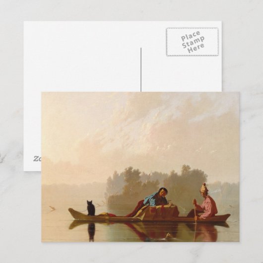 George Caleb Bingham - Pelzhändler fallen weg Postkarte (Vorne/Hinten)