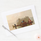 George Caleb Bingham - Pelzhändler fallen weg Rechteckiger Aufkleber (Umschlag)