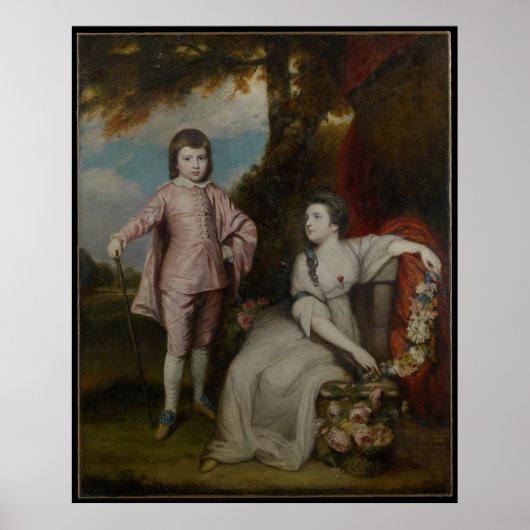 George Capel, Viscount Malden und Lady Elizabeth Poster (Vorne)