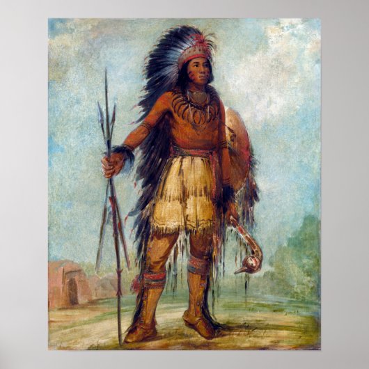 George Catlin A-wun-né-wa-be, Bird of Thunder Poster (Vorne)