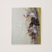 George Catlin attackierte den Grizzly Bär 1844 Puzzle (Vertikal)