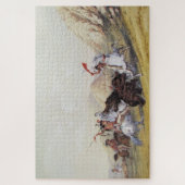 George Catlin attackierte den Grizzly Bär 1844 Puzzle (Vertikal)