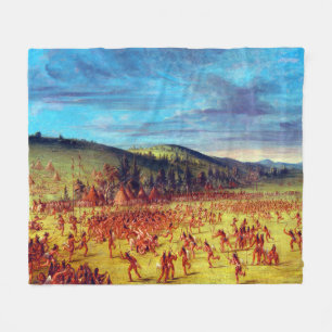 George Catlin Ballspiel der Choctaw Ball Up Fleecedecke