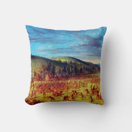 George Catlin Ballspiel der Choctaw Ball Up Kissen