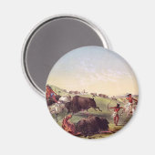 George Catlin - Buffalo Hunt Magnet (Vorderseite/Rückseite)