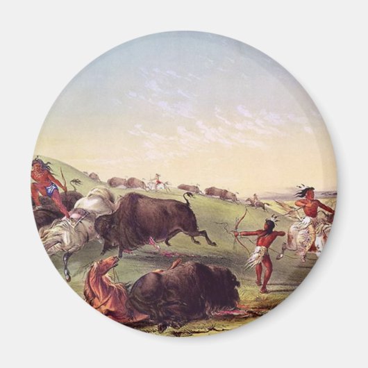 George Catlin - Buffalo Hunt Magnet (Vorne)