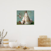 George Catlin Crow Lodge of 25 Buffalo Poster (Küche)