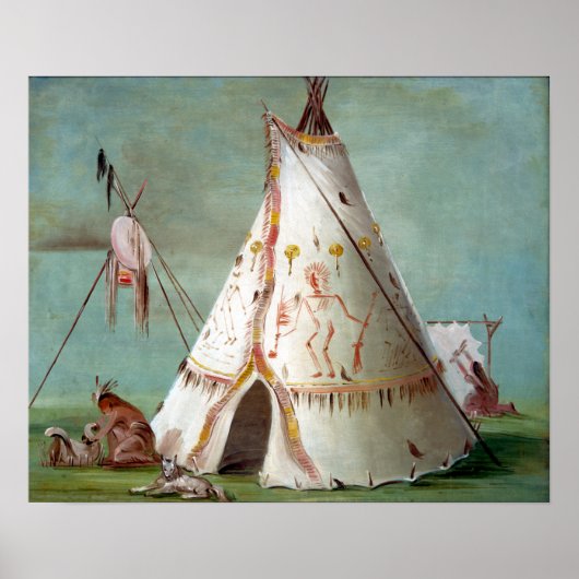 George Catlin Crow Lodge of 25 Buffalo Poster (Vorne)