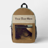 George Catlin - Grizzly Bear and Mouse Bedruckter Rucksack (Vorderseite)