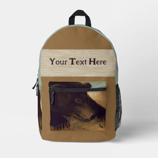 George Catlin - Grizzly Bear and Mouse Bedruckter Rucksack (Vorderseite)