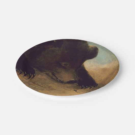 George Catlin - Grizzly Bear and Mouse Pappteller (Schrägansicht)