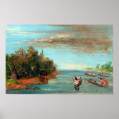 George Catlin Sac und Fox Segeln auf Kanus Poster (Vorne)
