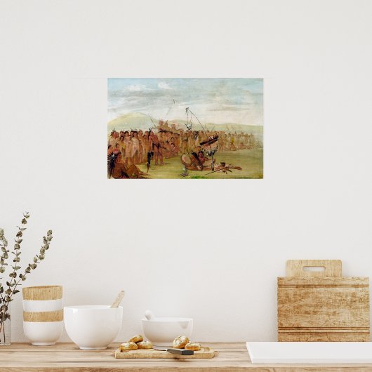 George Catlin Selbstfolter in einem Sechs-Religiös Poster (Küche)